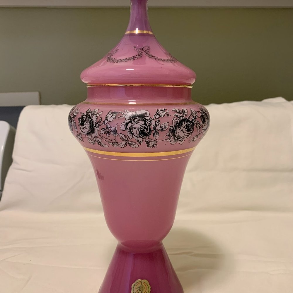 Italian pink urn/vase